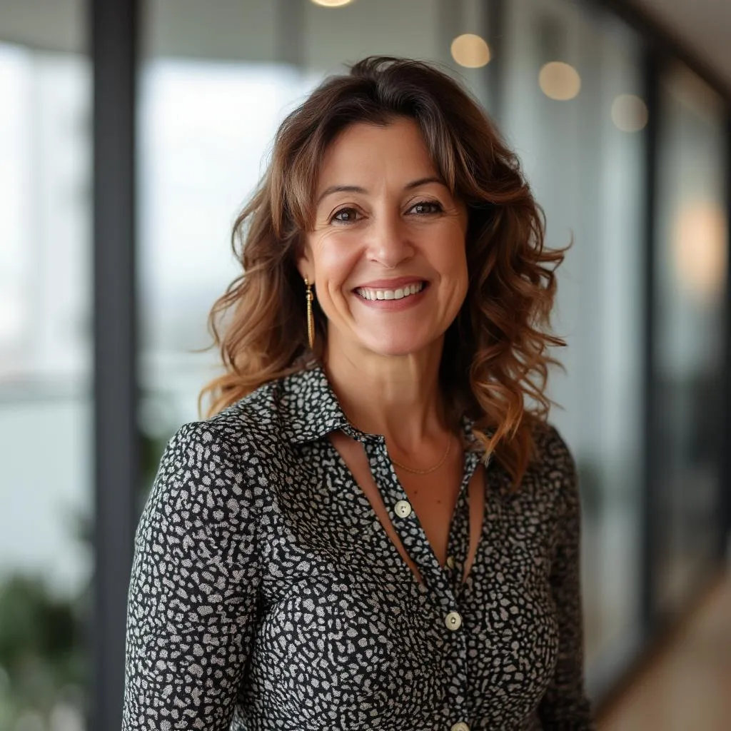 Foto de Carla Rossi, empresaria satisfecha